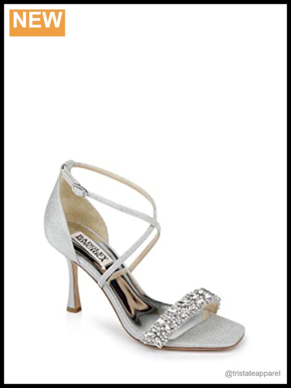 Badgley Mischka Nala Curvy Stiletto Heel Ankle Strap Open Toe Sandal